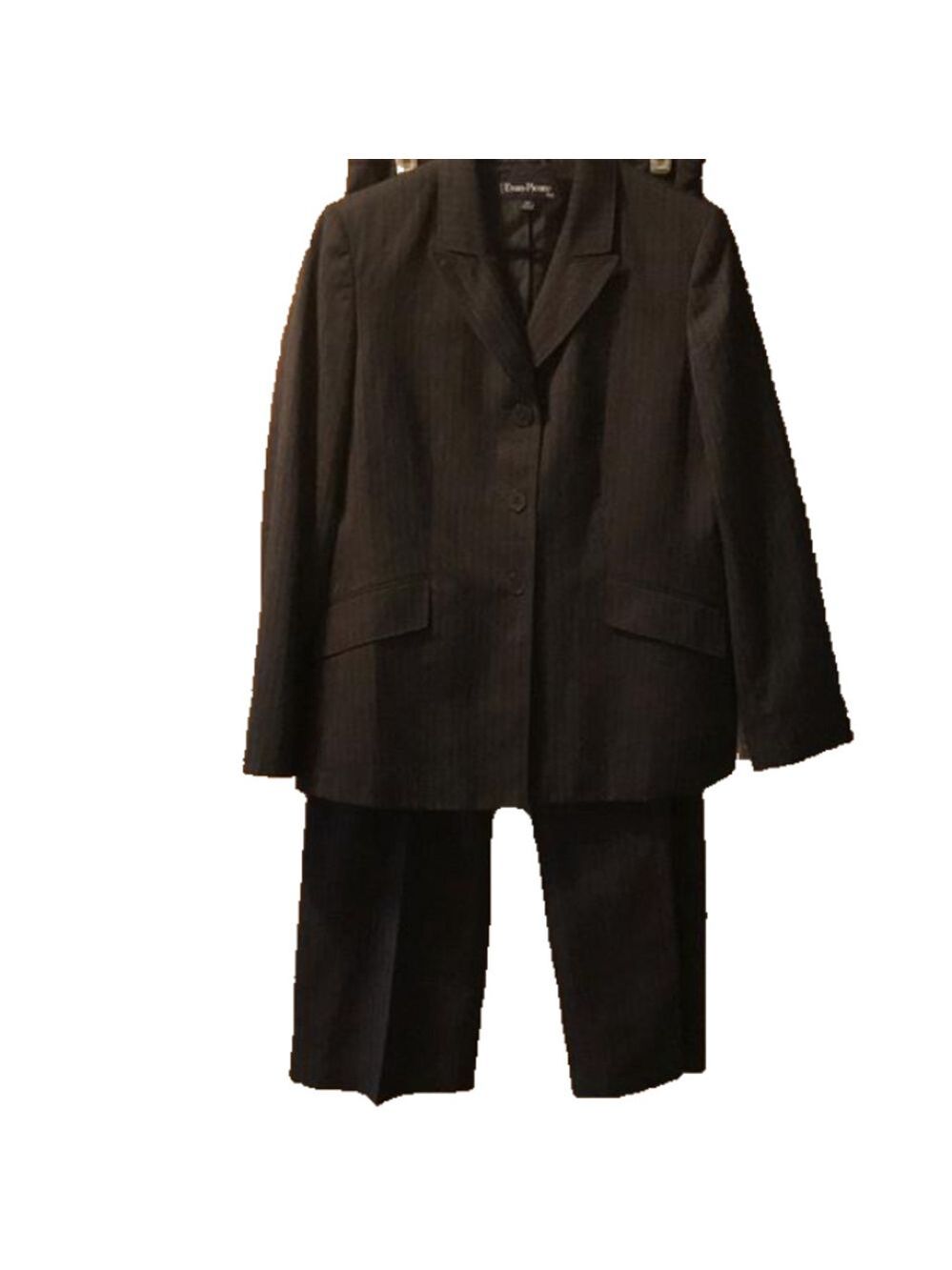 Evan Picone Charcoal grey pinstriped suit